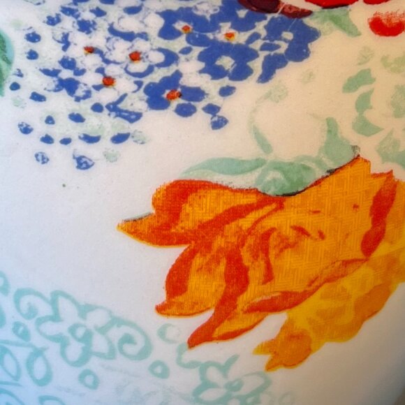 The Pioneer Woman COUNTRY GARDEN  Floral w/ Red Trim Stoneware Coffee Tea Mug - Picture 5 of 11